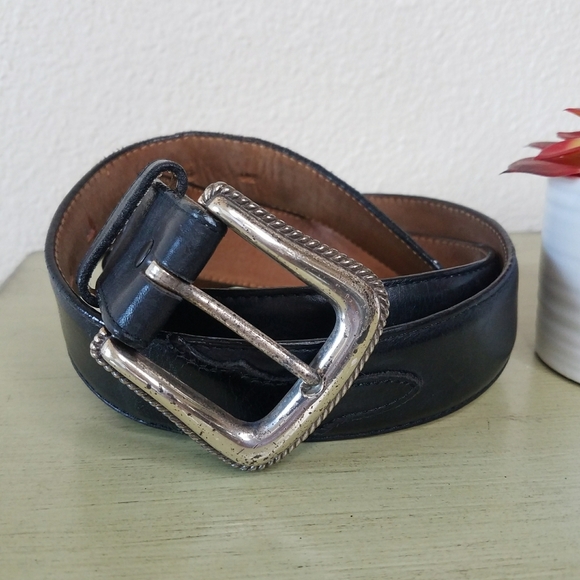 Tony Lama Black Leather Belt